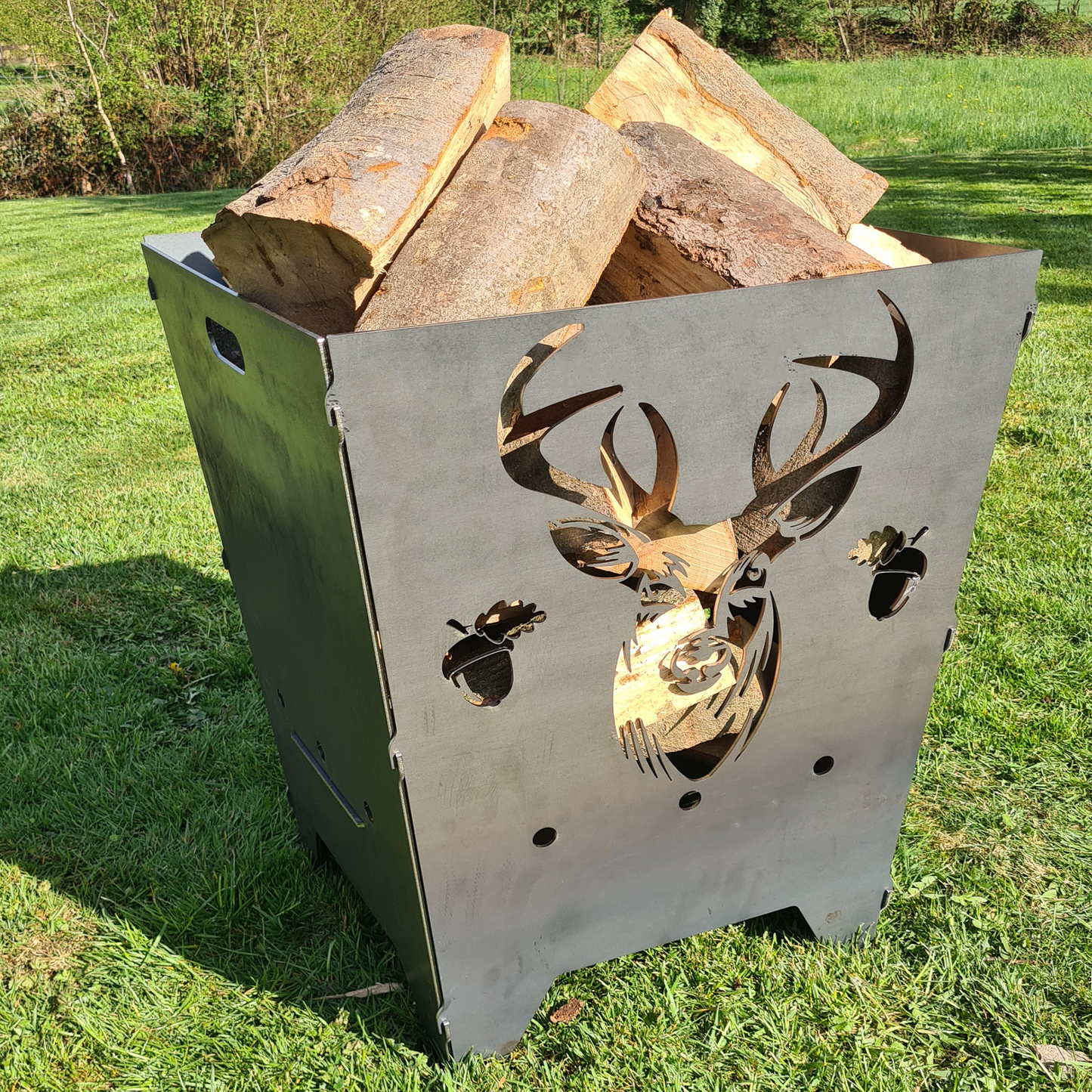 Feuerkorb Hirsch Motiv