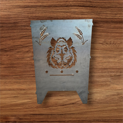 Feuerkorb Wildschwein Motiv