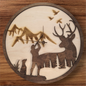 Holz Uhr Hirsch